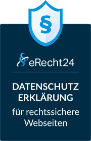 datenschutz-siegel-dark-vertical-small eRecht24 Siegel Datenschutzerklärung